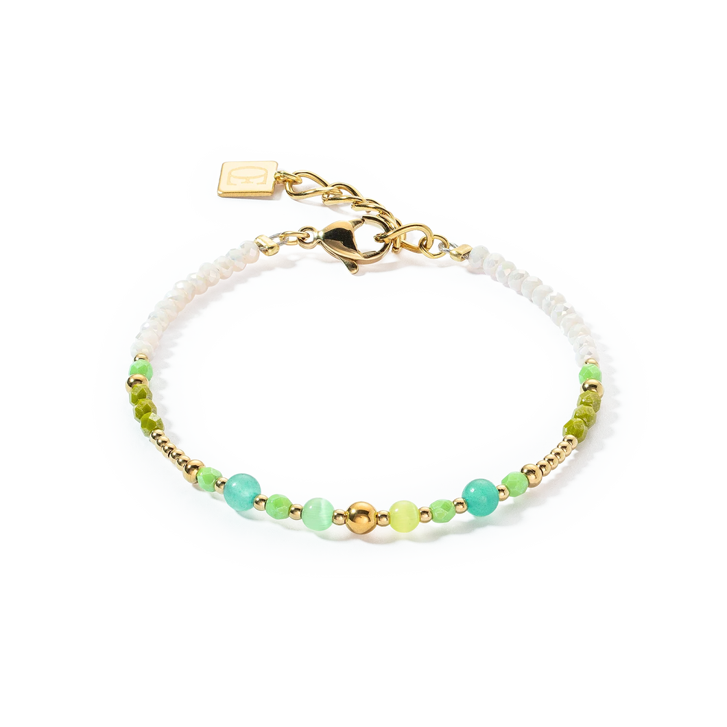 Bracelet Dame Princesse Sphères vert COEUR DE LION 4350300500