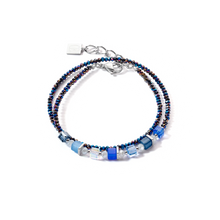 Charger l&#39;image dans la galerie, BRACELET DameJoyful Colours Wrap bracelet argent bleu COEUR DE LION4564300700

