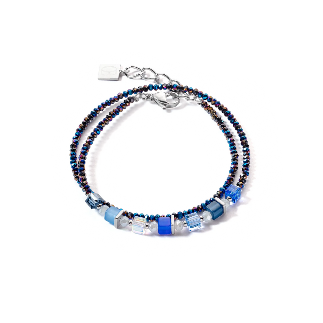 BRACELET DameJoyful Colours Wrap bracelet argent bleu COEUR DE LION4564300700