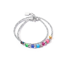 Charger l&#39;image dans la galerie, BRACELET Dame Joyful Colours Wrap bracelet argent rainbow COEUR DE LION 4564301500
