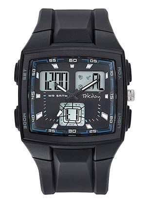 MONTRE HOMME TEKDAY DOUBLE AFFICHAGE  655981