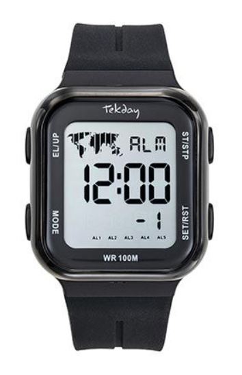 MONTRE Homme  TEKDAY DIGITAL RECTANGLE SILICON 655986