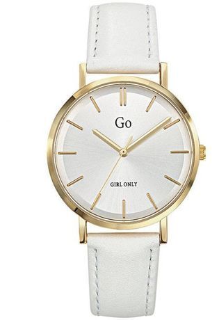 MONTRE GIRL ONLY FEMME DORE CUIR BLANC  699294