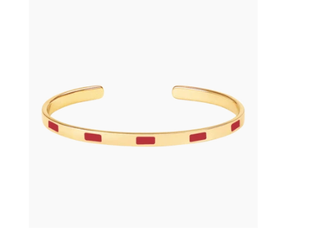 JONC OUVERT TEMPO BANGLE UP BUP10-TEM-BAO25 ROUGE VELOURS
