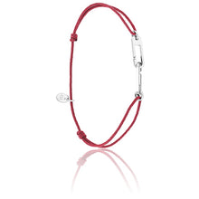 Charger l&#39;image dans la galerie, Bracelet osmose cordon rouge &amp; argent By Olivier Lafond   P5BROA.ROU
